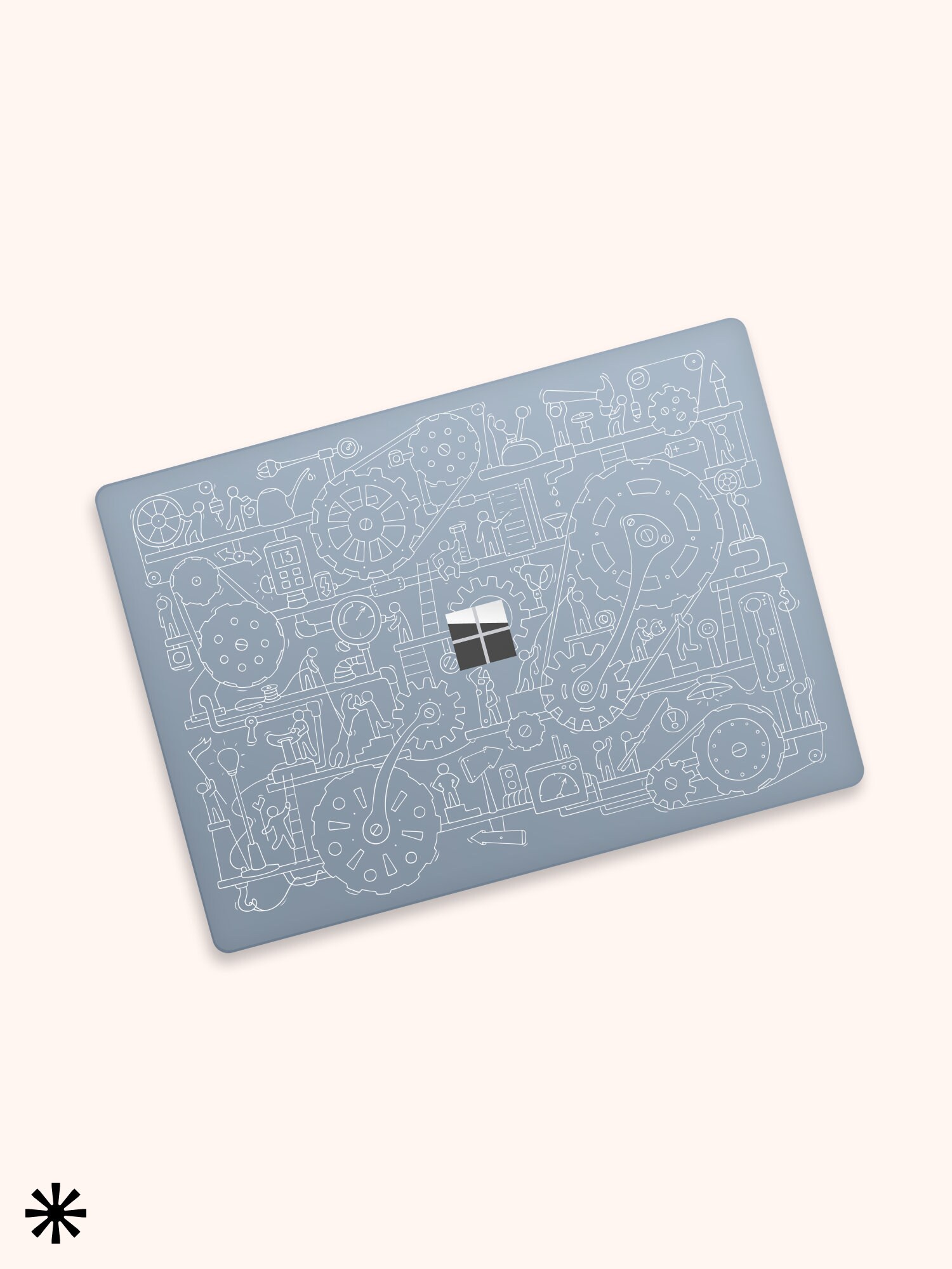 Window Surface Computer Sticker Gears Clear Microsoft Surface Book Sticker Surface Laptop Skin Surface ...