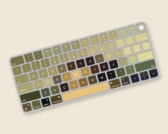 Sticker clavier Mona Lisa pixélisé pour Magic Keyboard avec Touch ID Modèle A2449 ou A2450, Stickers clavier