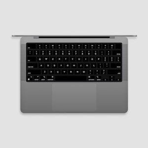 Black MacBook keyboard Stickers | Keyboard key's individual Stickers| MacBook Air Vinyl Key’s Skin| MacBook M1 Chip Accessories