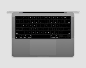 Black MacBook keyboard Stickers | Keyboard key's individual Stickers| MacBook Air Vinyl Key’s Skin| MacBook M1 Chip Accessories