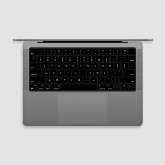 Stickers clavier noir pour MacBook Stickers individuels pour touche de  clavier Skin pour clé en vinyle pour MacBook Air Accessoires pour puces  MacBook M1 -  France