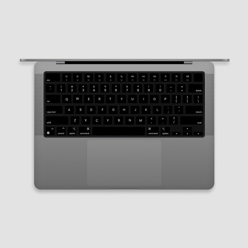 Black Macbook Keyboard Stickers Keyboard Key's Individual Etsy