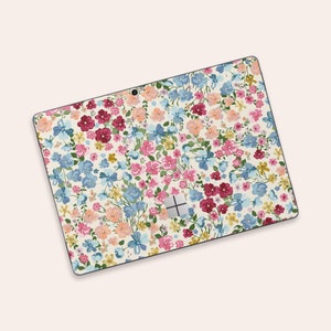 Adesivo Floral Retro Surface Pro | Skin Surface Pro 7 | Adesivo Microsoft Surface Pro | Nova capa traseira Surface Pro | Envoltório do produto Surface