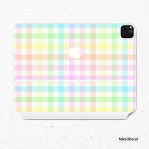 Colorful grid Vinyl Skin Decal for Apple Magic Keyboard iPad Pro 12.9&quot;  iPad Pro 11 2020 Top and Bottom Skin