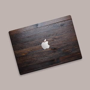 Natural Wood Grain MacBook Skin | Realistic Wood Pattern MacBook Decal | Dark Wood Texture MacBook Wrap | Vintage Aesthetic MacBook Air Skin