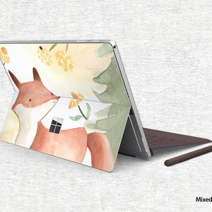 Novo adesivo para capa superior do Microsoft Surface Go, decalque de superfície, proteção de pele, decalque para tablet Surface Pro, Surface Go 2 Skin Fox