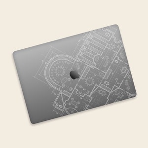Blueprint Laptop Skin MacBook Air 13 kits Skin MacBook Pro decal MacBook Pro 14 Clear Sticker Laptop Stickers MacBook Pro 16 Skin