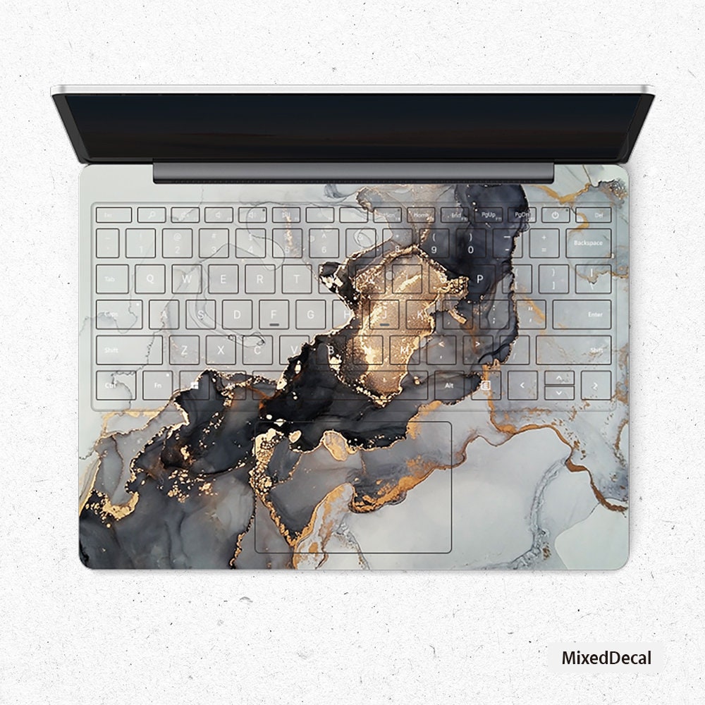 Surface Laptop Go 12.4 Skin Microsoft Laptop Stickers Gold Marble Stickers  US Keyboard Skin - Etsy Denmark