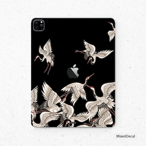 Cranes iPad 8 Skin iPad Pro 10.5 Decal Sticker New iPad Pro decal iPad 12.9 sticker Apple iPad Mini 5 cover sticker