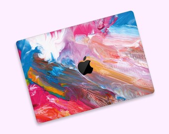 Vivid Canvas MacBook Skin | Abstract Palette MacBook Pro Vinyl Decal| Painted Vortex MacBook Air Skin | Color Fusion MacBook Protective Skin