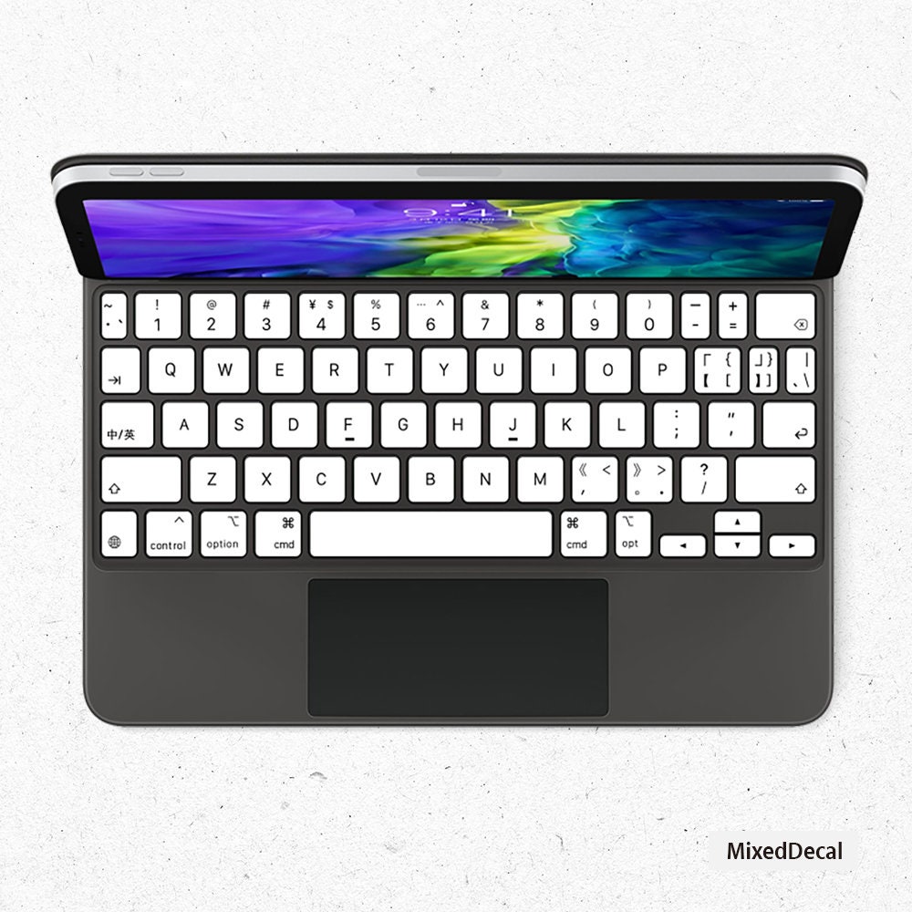 IPad Magic Keyboard Keys Skin iPad Pro 12.9 iPad Pro 11 White Cube 