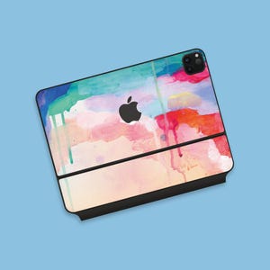 Watercolor Splash iPad Pro Magic Keyboard Skin | Fluid Painting iPad Pro Magic Keyboard Decal | Soft Pastel iPad Pro Magic Keyboard Wrap