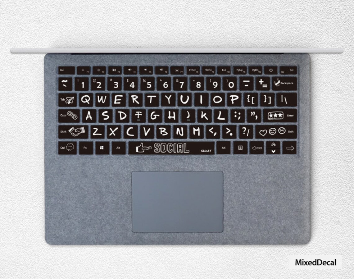 SurfaceBook 2 Keyboard Stickers individual keys Decal Surface Etsy