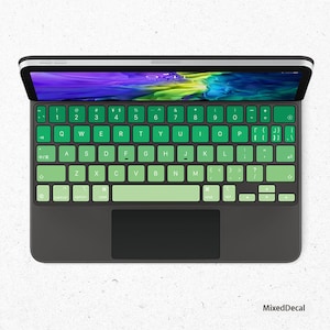 iPad Magic Keyboard Keys Skin iPad Pro 12.9 iPad Pro 11 Green Individual Stickers