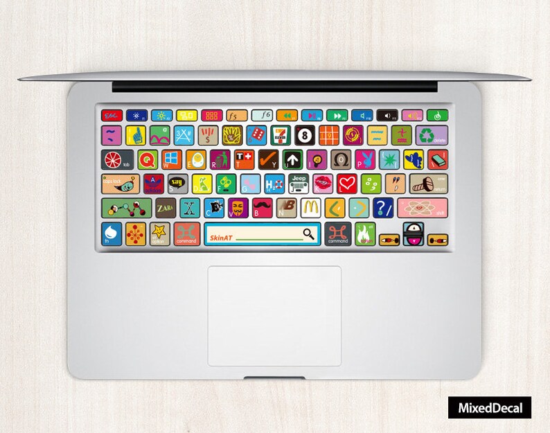 Logos Macbook Pro Sticker Decal Apple Macbook Keyboard Decal Etsy