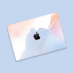 Watercolor Effect MacBook Skin | Dreamy Blue & Pink Gradient MacBook Decal | Soft Hues MacBook Wrap | Soothing Colors MacBook Air Skin