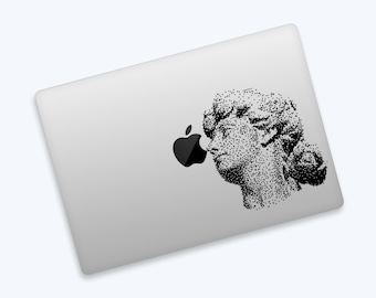 Sticker Pixel Sculpture Pixel Art pour MacBook, Skin MacBook Pro, Couleur transparente, Dessin animé, Adhésif 3M, Ultra-mince, Sans résidu, Protection de surface