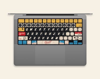 Old Poster keyboard Stickers Laptop keyboard Cover Vinyl MacBook keyboard Decal MacBook Skin kits MacBook Pro 16 Decals MacBook Pro 13