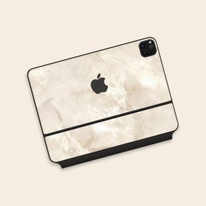 Cream Marble Texture Skin for Magic Keyboard for iPad Pro | Natural Stone & Classic Marble Look iPad Pro Magic Keyboard Protective Decal