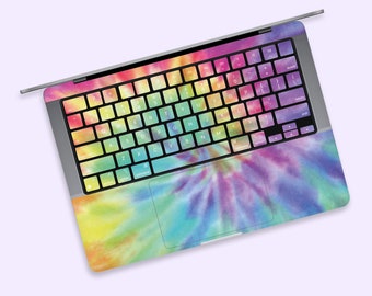 Tie Dye Rainbow MacBook Pro Retina Keyboard Decal sticker Mac Air Skin For Apple 13 15 17 Mac air 13 2018 pro 13 2019