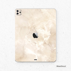 New iPad Pro 12.9 Back Sticker iPad Mini Cream-colored Marble decal Cover Skin New iPad 9.7 iPad Back Cover iPad Sticker iPad Decal