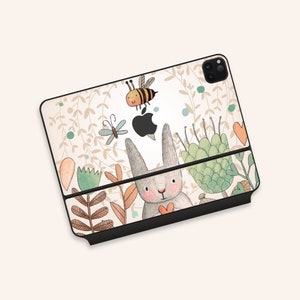 Rabbit Vinyl Skin Decal for Apple Magic Keyboard iPad Pro 12.9&quot;  iPad Pro 11 2020 Top and Bottom Skin