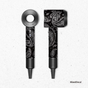 Black Dyson Hair Dryer Protect Sticker Water-proof Decal Imitation Scratch Full Cover Skin Hair Dryer Warp