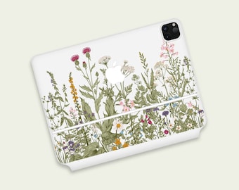 Skin transparent Nature's Blooms pour iPad Pro, clavier magique, thème Floral Elegance Skin iPad Pro pour clavier magique Apple, accessoires iPad Pro