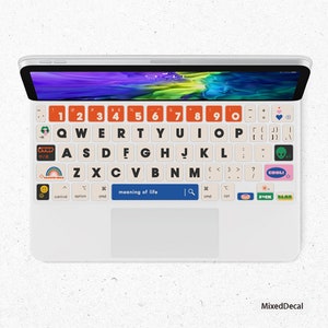 iPad Magic Keyboard Keys Skin iPad Pro 12.9 iPad Pro 11 Cool logos Individual Stickers