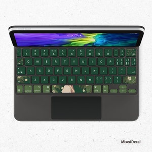 iPad Magic Keyboard Keys Skin iPad Pro 12.9 iPad Pro 11 Green iPad Keyboard Skin Individual Stickers