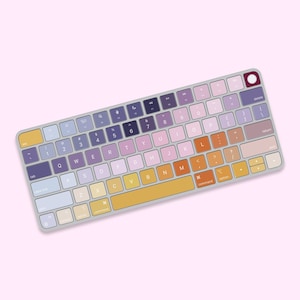Mellow Tones Key-stickers voor Apple Magic Keyboard | Sunset Colors Magic Keyboard Skin | Warme, knusse kleuren iMac Magic Keyboard-accessoire