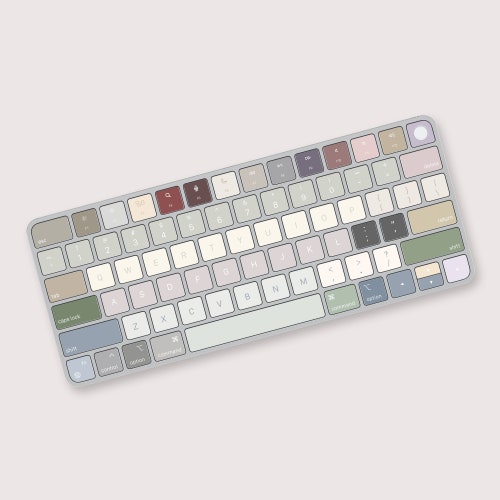 Magic Keyboard With Touch ID Model A2449 Vinyl Stickers-wireless