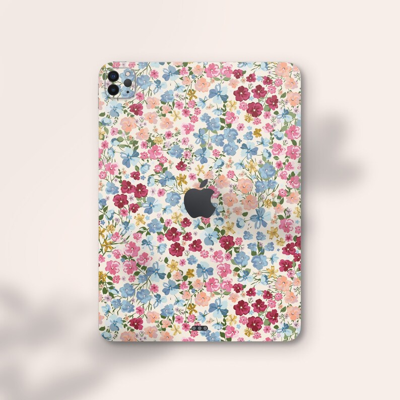 an ipad case with a flower pattern on it