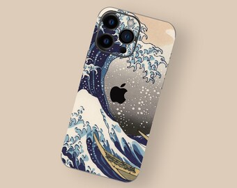 Great Wave iPhone Pro Skin | Hokusai's Ocean iPhone Decal | Classic Ukiyo-e iPhone Protetive Accessory | Japanese Art iPhone Protective Film