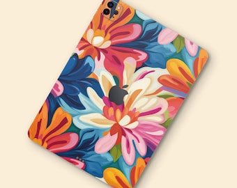 Elegant Florals iPad Skin, iPad Decal, Hand-Drawn Flower Artistry, Easy-to-Apply, 3M Adhesive,Sticker