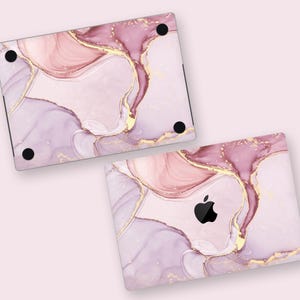 Pink Purple Marble MacBook Skin | Luxury Marble Apple MacBook Air Decal ...