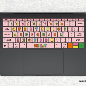 Pink Building Blocks keyboard Stickers Laptop keyboard Cover Vinyl MacBook keyboard Decal Air Skin kits MacBook Pro 15 Skin Decals