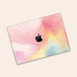 Housse rose pour MacBook Pro Touch 16 pour MacBook Pro 13 Housse supérieure et inférieure pour ordinateur portable en vinyle de protection pour MacBook Air image 4