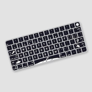 Little Astronaut Holding a Flag, Keyboard Sticker for Magic Keyboard with Touch ID Model A2449 or A2450, Keyboard Decals