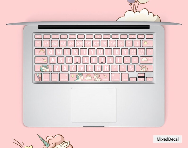 Pink Unicorn keyboard Stickers Laptop keyboard Cover Vinyl Etsy