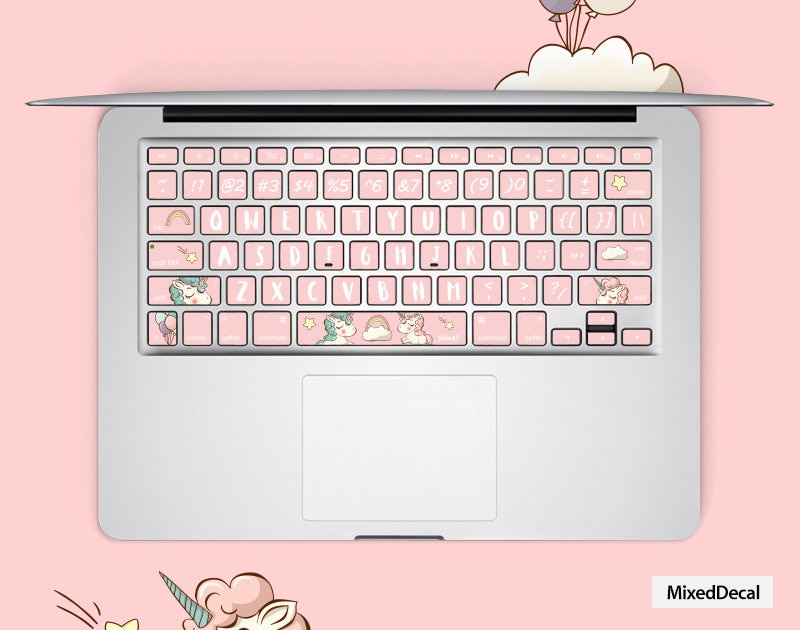 Pink Unicorn Keyboard Stickers Macbook Air M2 Keyboard Cover ...