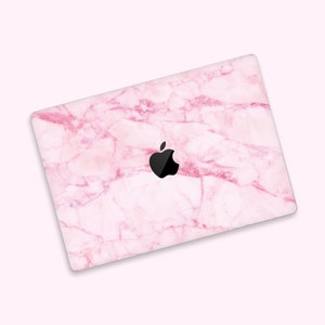 Pink Marble MacBook Air Skin, Chic and Tender Marble Design, Soft Pink Stone Texture, Protect MacBook with a Feminine Touch, MacBook Decal