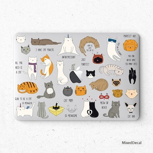 Klare MacBook Air 13 Aufkleber Katzen MacBook Pro Skin MacBook Retina 13 Sticker Mac Aufkleber MacBook Pro 15 Skin Transparent Laptop Cover