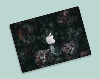 Dunkle Blume Ephemera in den Schatten 2, Skin Aufkleber Wrap Kit kompatibel mit dem Apple MacBook Pro und Air (M Chips oder Intel)