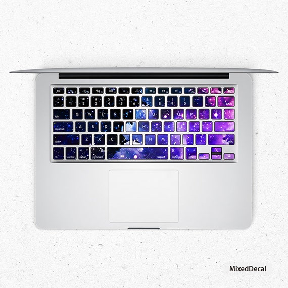 Purple Galaxy MacBook Air Keyboard Keys Skin MacBook Pro 15