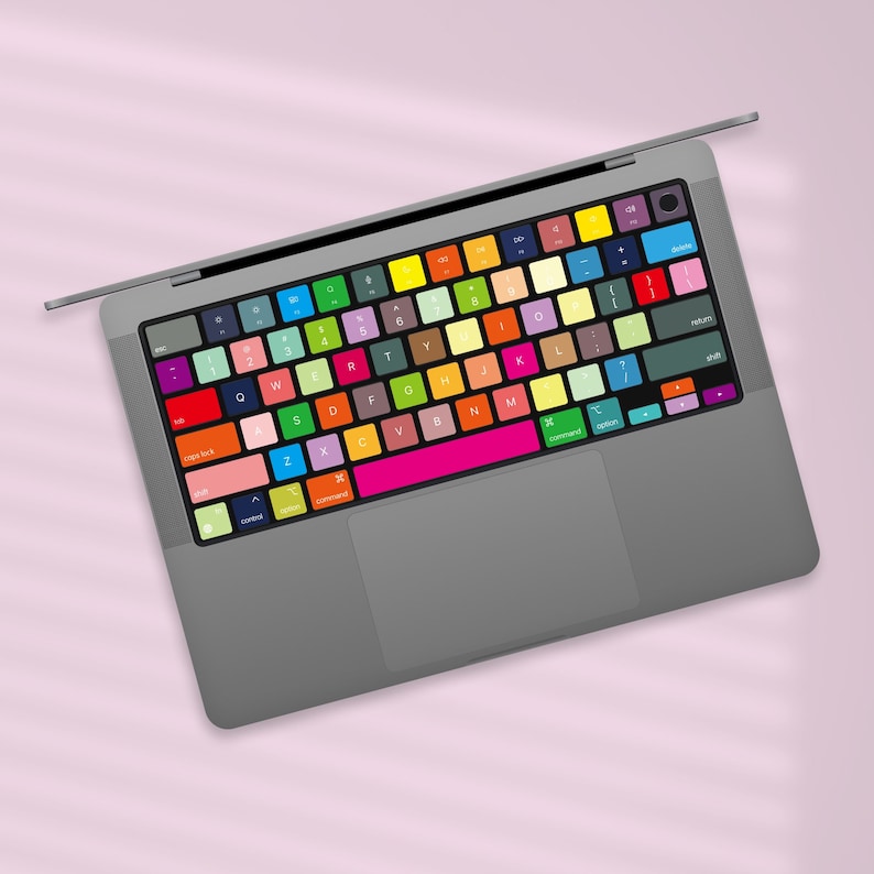 Retro Keyboard Stickers MacBook Air Skin MacBook Keyboard Decal MacBook Pro 15 kits Skin Touch Bar 2017 Laptop Keyboard Stickers Mac Decal image 3