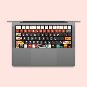 Sticker MacBook keyboard Stickers| Keyboard key's individual Stickers| MacBook Air Vinyl Key’s Skin| MacBook M1 Chip Accessories| Food Theme