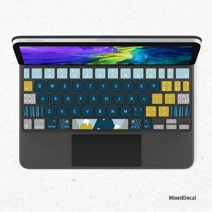 iPad Magic Keyboard Keys Skin iPad Pro 12.9 iPad Pro 11 Blue Keys Sticker Individual Stickers