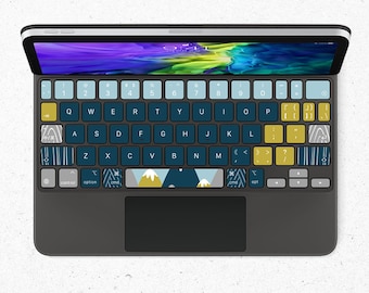 iPad Magic Keyboard Tasten Skin iPad Pro 12.9 iPad Pro 11 Blaue Tasten Aufkleber Individuelle Aufkleber