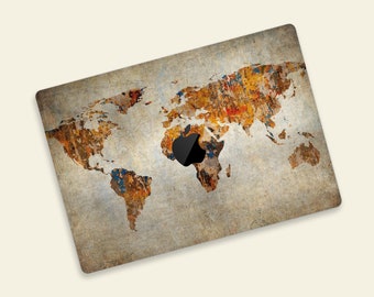 Classic Map MacBook Air 13 Decal Keyboard skin Full Cover Laptop Mac Sticker For Apple 11 12 13 15 (Choose the different Countries version)